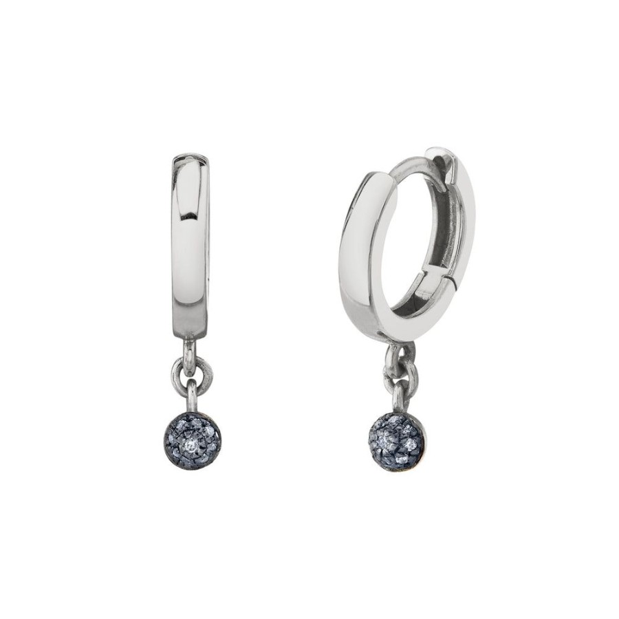 Bridal Sarah Hendler Studs & Hoops | Mini Pave Ball Huggie Hoops - Diamond