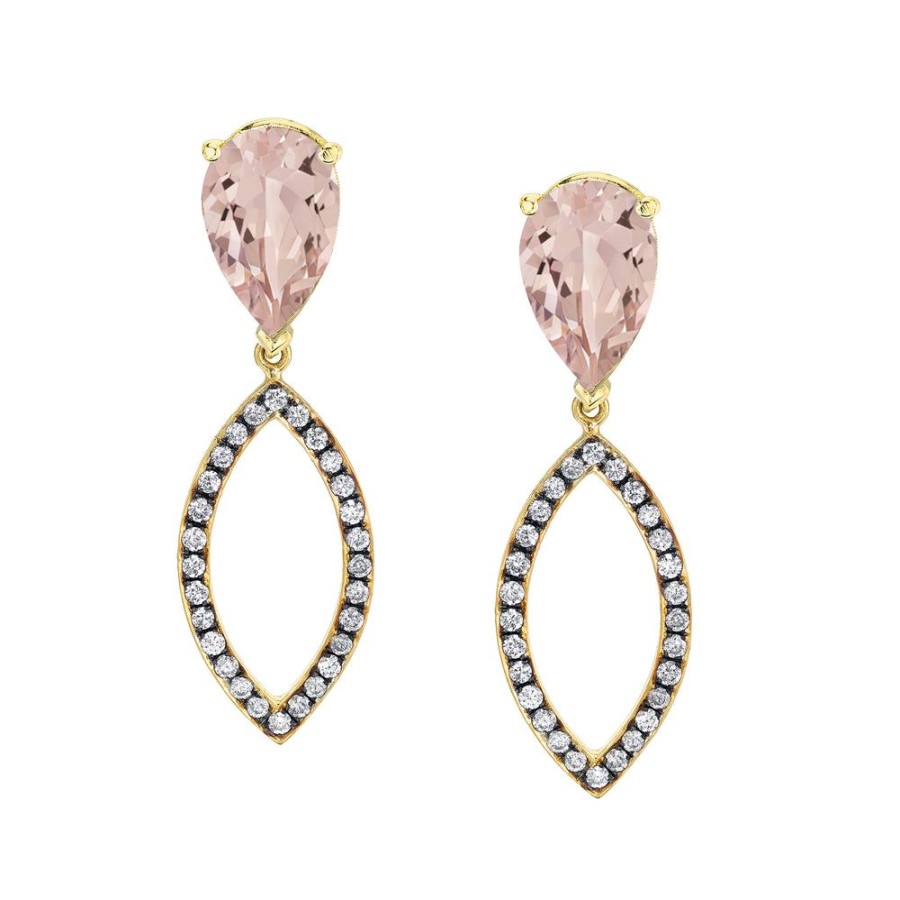 Bridal Sarah Hendler Statement | Pear Studs With Diamond Pave Marquise