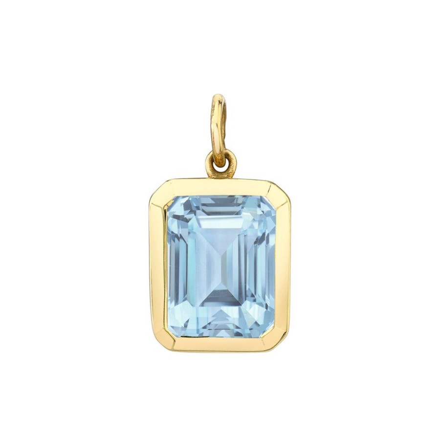 Bridal Sarah Hendler Charms | Bezel Set Emerald Cut Charm