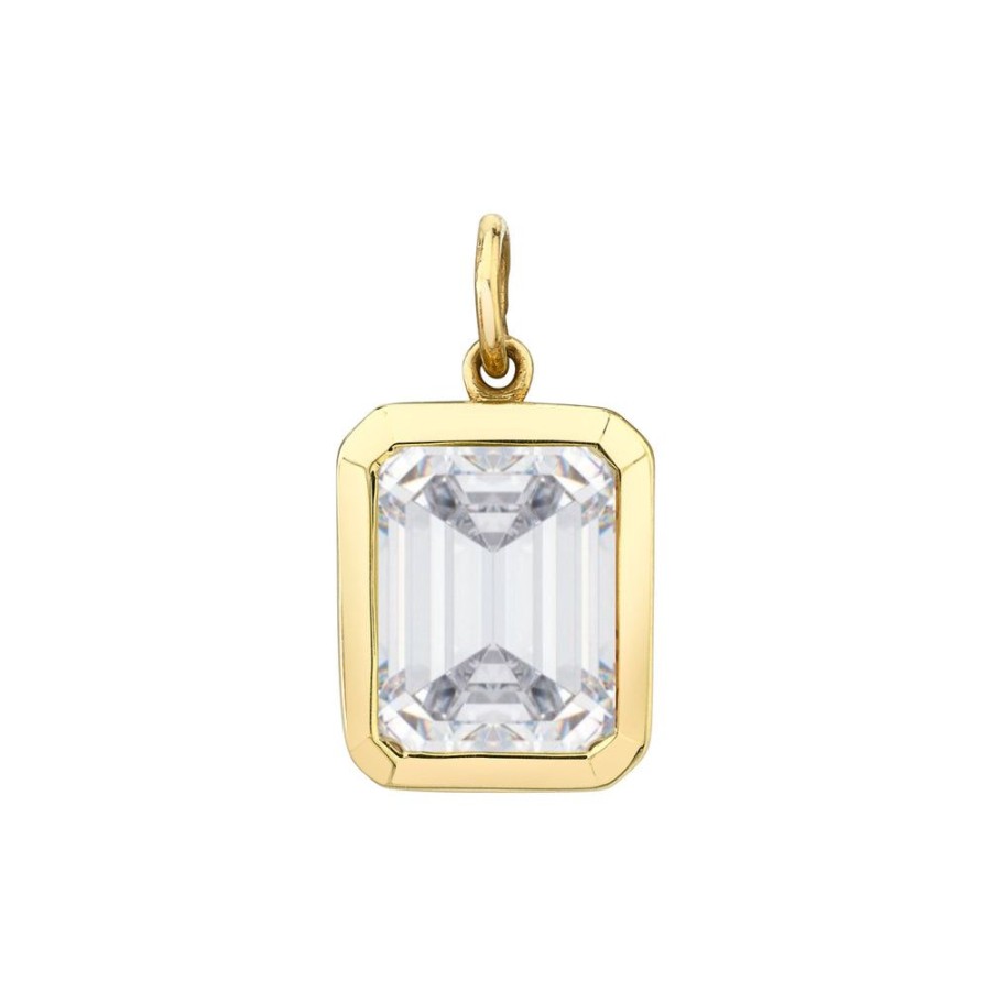 Bridal Sarah Hendler Charms | Bezel Set Emerald Cut Charm