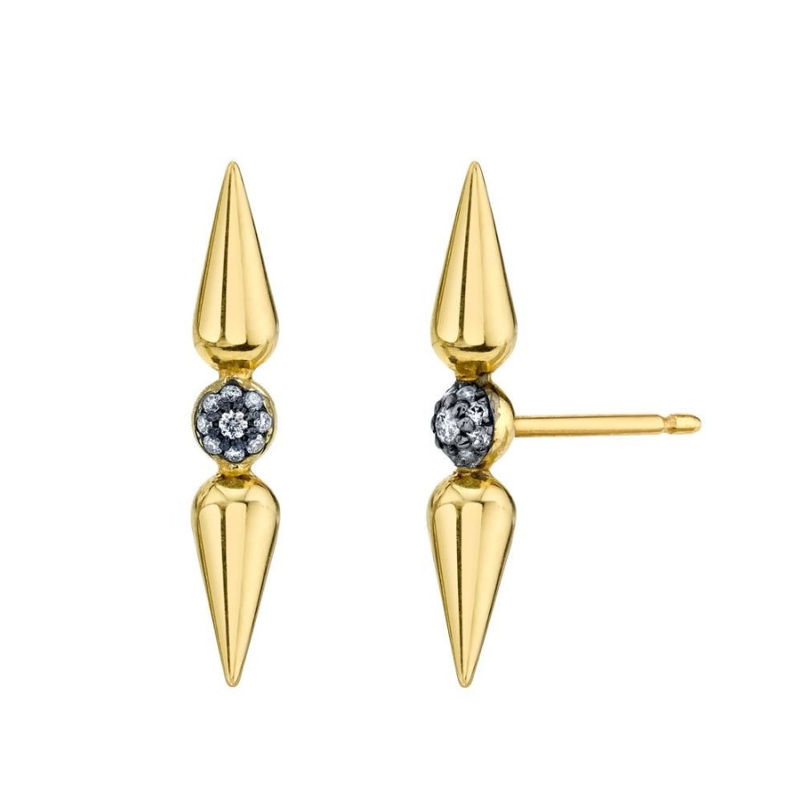 Fine Sarah Hendler Signature | Shirley Pave Center Studs - Diamond