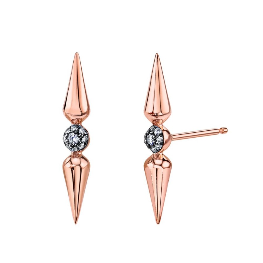 Fine Sarah Hendler Signature | Shirley Pave Center Studs - Diamond