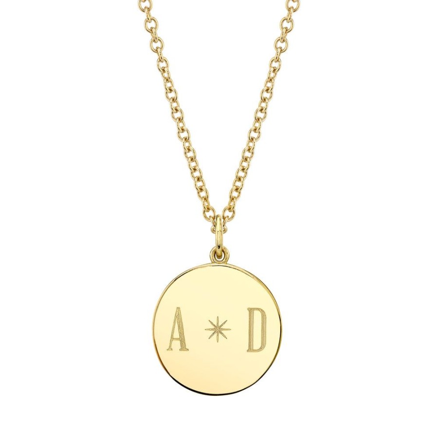 Fine Sarah Hendler Pendants | Large Disk Charm Pendant Necklace