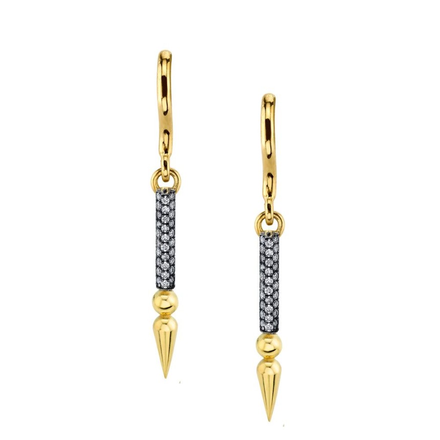 Fine Sarah Hendler Signature | Mini Pave Shirley Spear Earrings