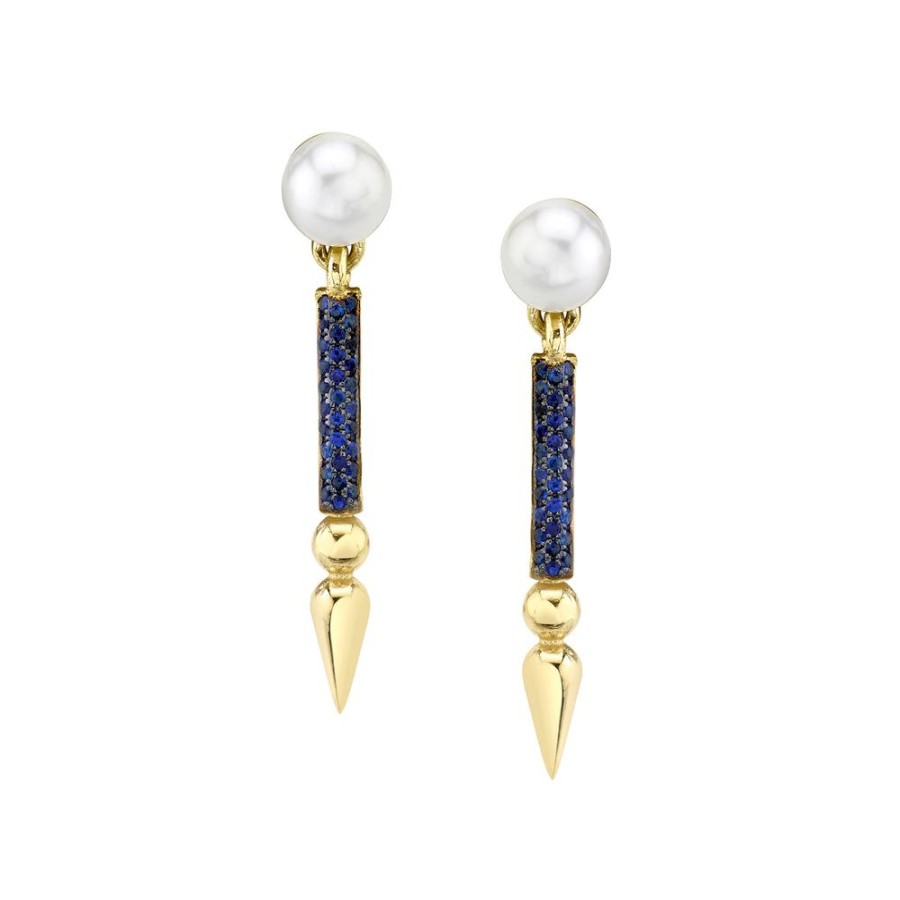 Bridal Sarah Hendler Statement | Mini Pearl Earrings With Pave Spear