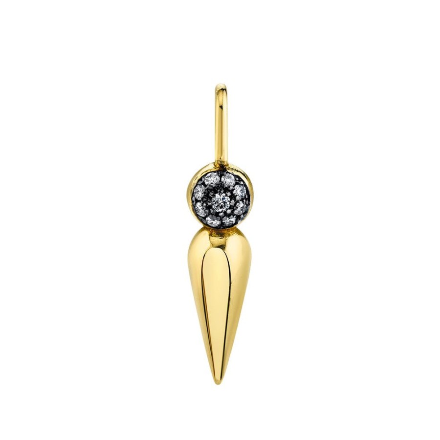 Fine Sarah Hendler Charms | Pave Ball Spear Charm - Diamond