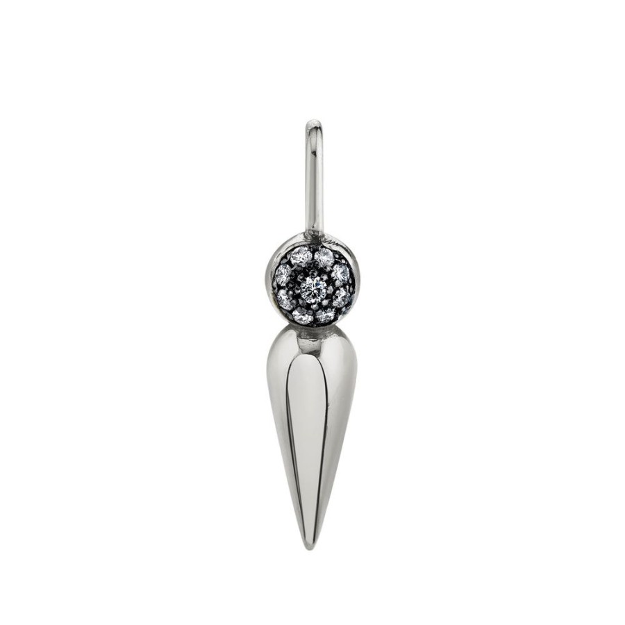 Fine Sarah Hendler Charms | Pave Ball Spear Charm - Diamond