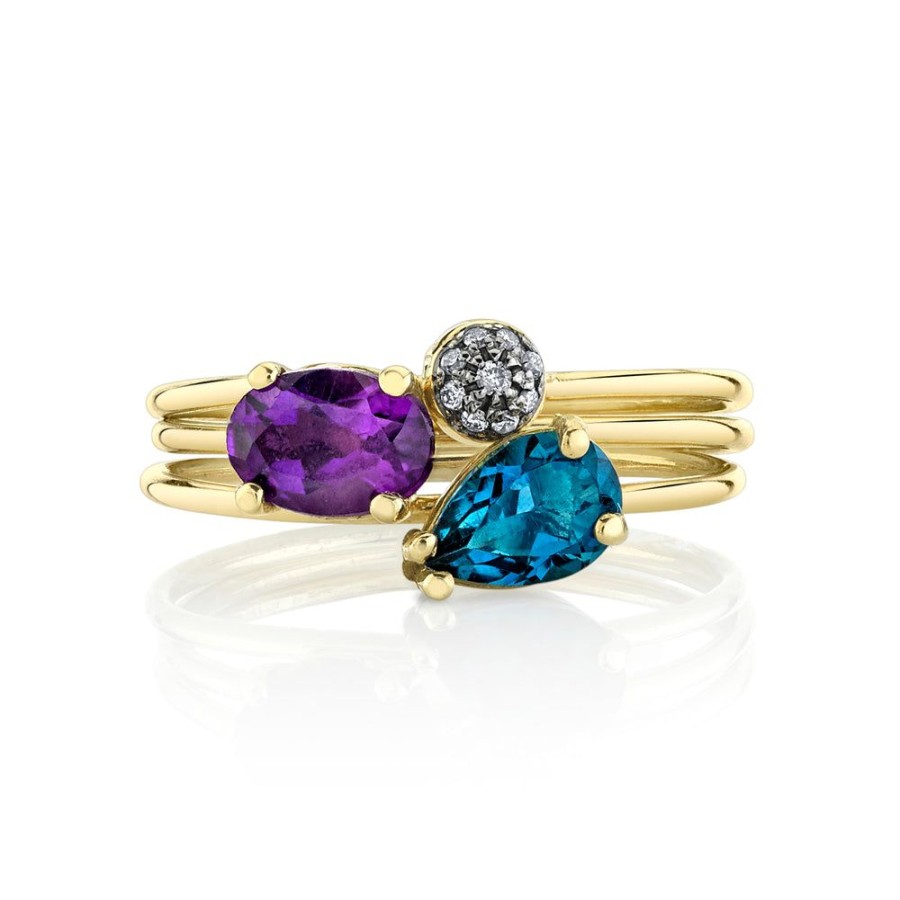 Fine Sarah Hendler Stackers | Mixed Tres Stacking Ring Set