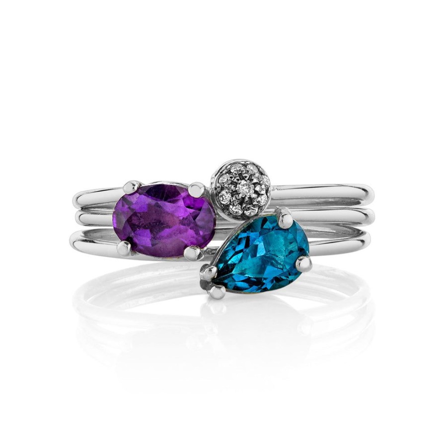 Fine Sarah Hendler Stackers | Mixed Tres Stacking Ring Set