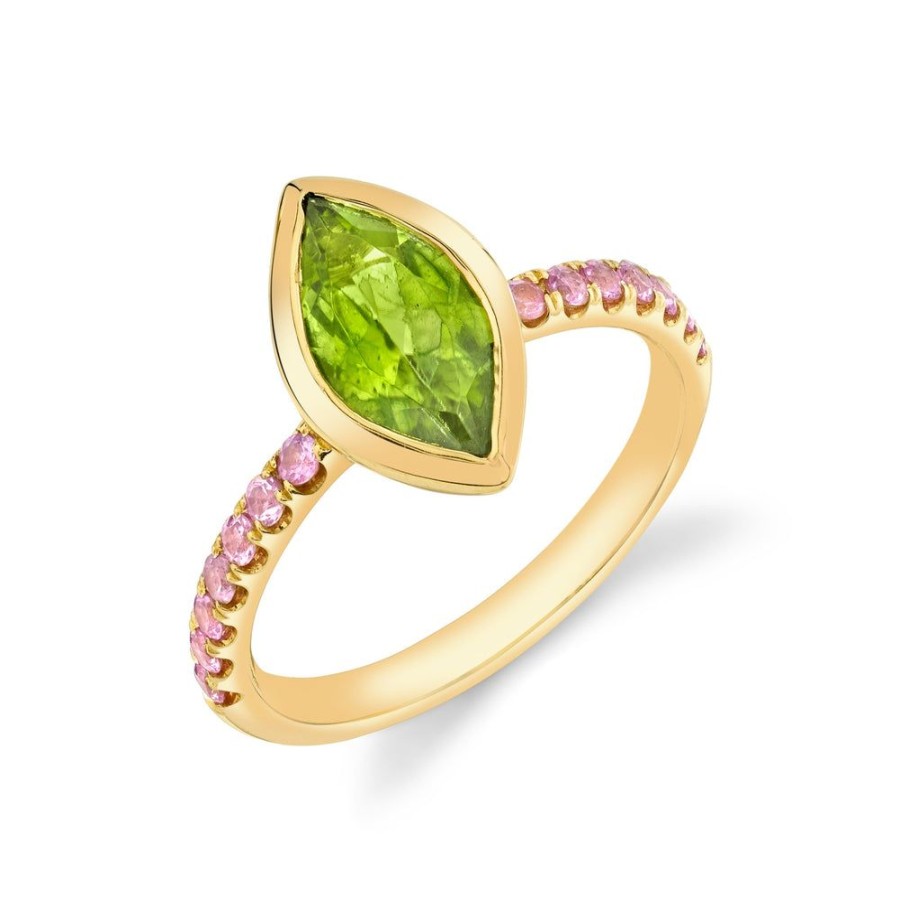 Fine Sarah Hendler Statement | Pave Shirley Bezel Set Marquise Cut Ring