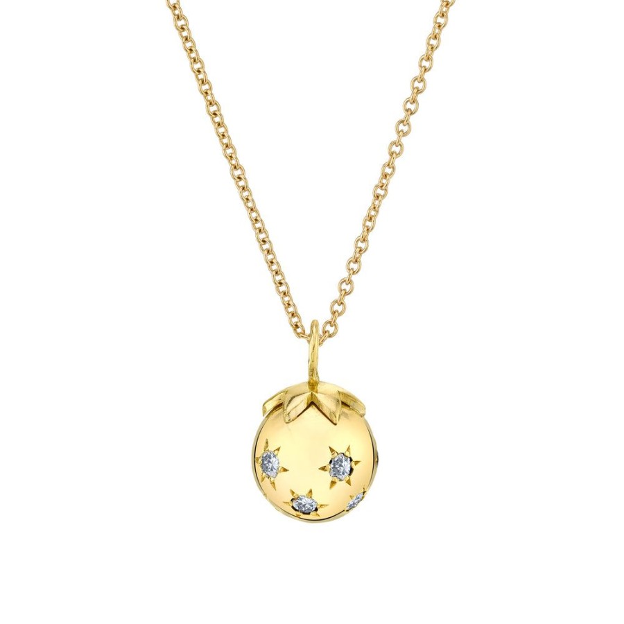 Fine Sarah Hendler Pendants | Large Ethel Ball Necklace - Diamond