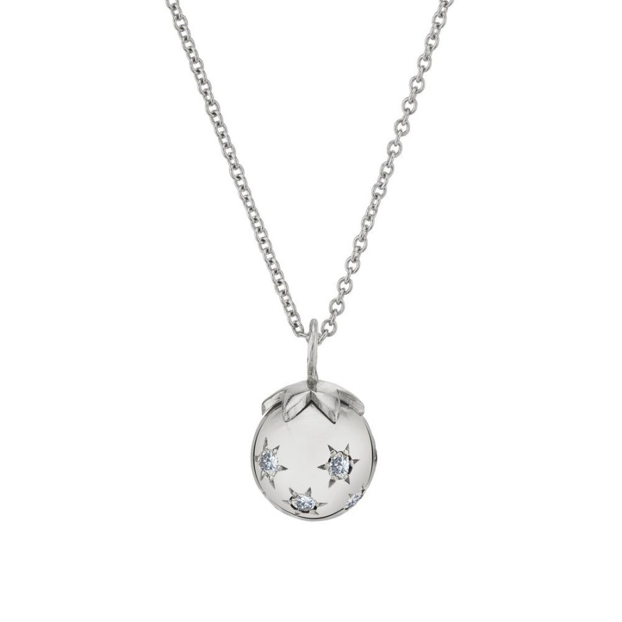 Fine Sarah Hendler Pendants | Large Ethel Ball Necklace - Diamond