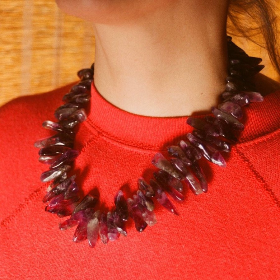 Estate Sarah Hendler Necklaces | Amethyst Bead Necklace