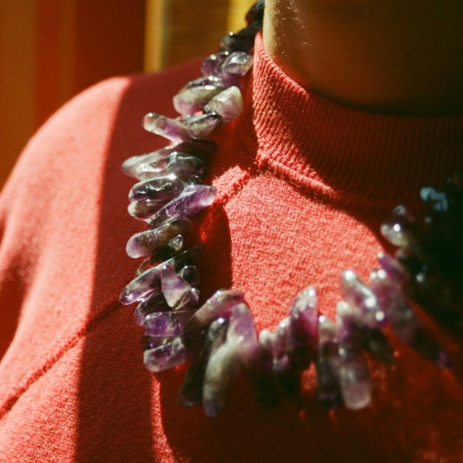 Estate Sarah Hendler Necklaces | Amethyst Bead Necklace