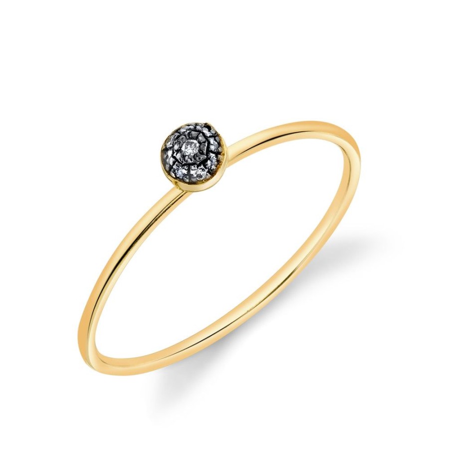 Fine Sarah Hendler Stackers | Pave Ball Stacking Ring - Diamond