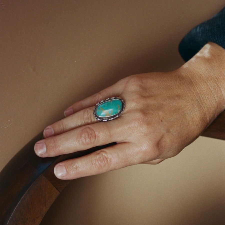 Estate Sarah Hendler Rings | Framed Turquoise Ring