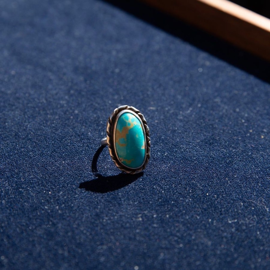 Estate Sarah Hendler Rings | Framed Turquoise Ring