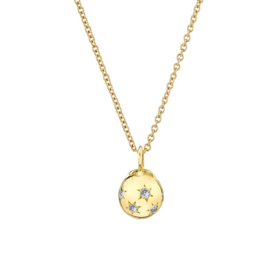 Fine Sarah Hendler Pendants | Mini Ethel Ball Necklace - Diamond