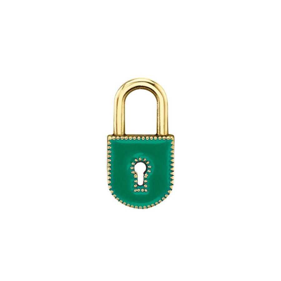 Fine Sarah Hendler Charms | Small Enamel Lock Charm