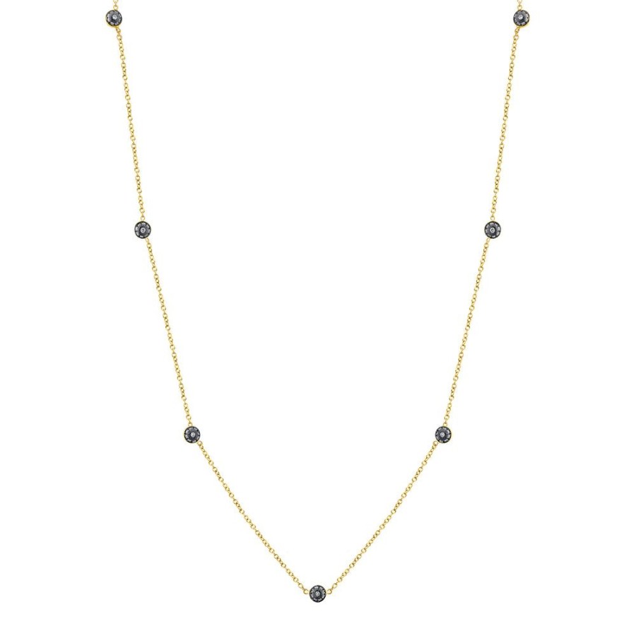 Fine Sarah Hendler Collars | 9 Point Pave Ball Chain - Diamond