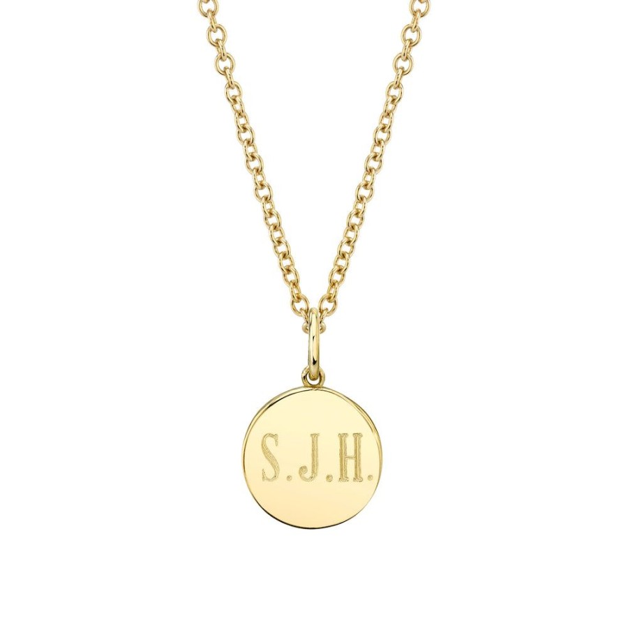 Fine Sarah Hendler Pendants | Small Disk Charm Pendant Necklace