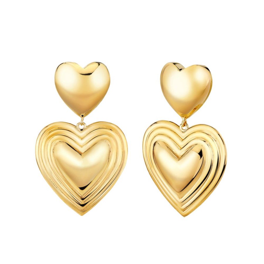 Estate Sarah Hendler Earrings | Double Hearts Earrings