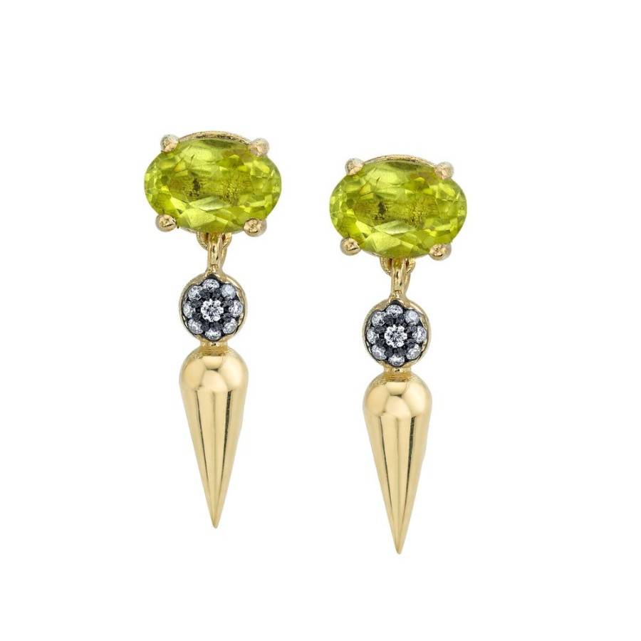 Fine Sarah Hendler Signature | Pave Center Spear Dangle Studs