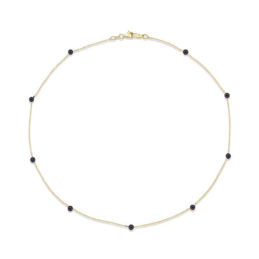 Fine Sarah Hendler Collars | 9 Point Pave Ball Chain