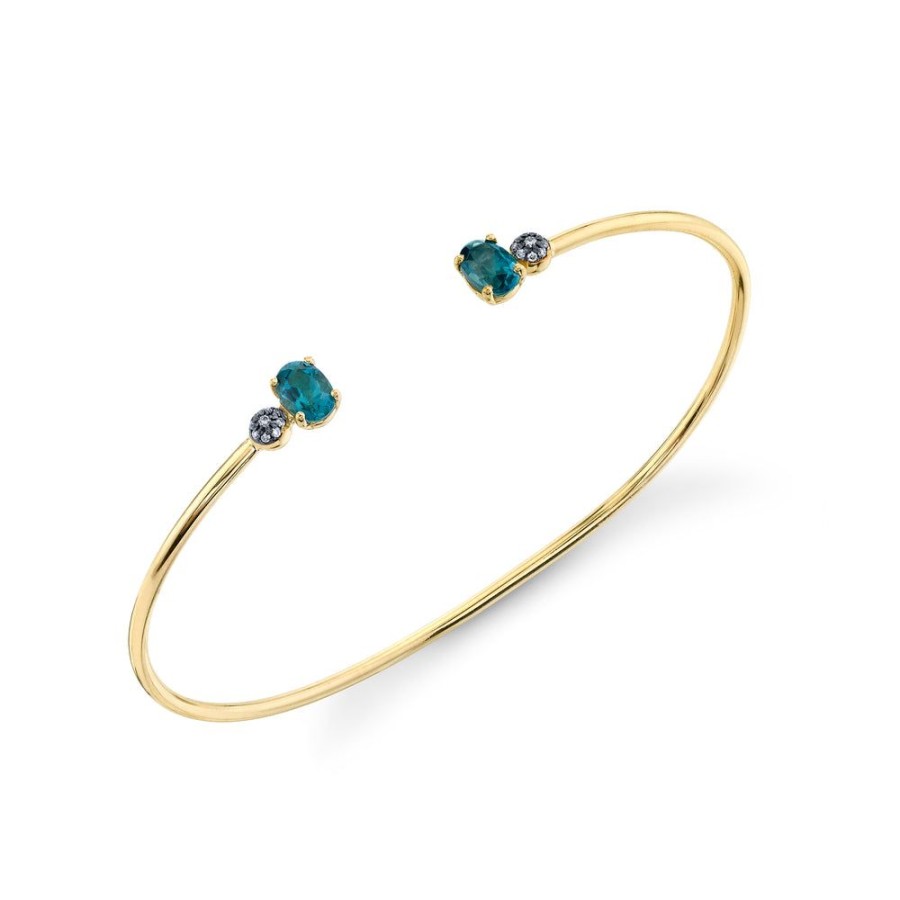 Fine Sarah Hendler Bangles | Oval And Pave Ball Bangle