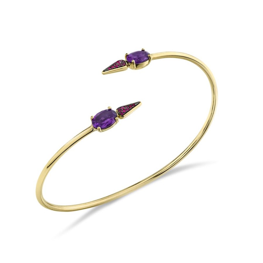 Fine Sarah Hendler Bangles | Pave Spear Twist Bangle