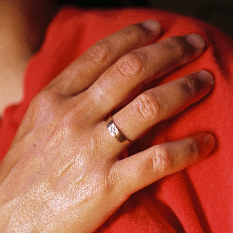 Estate Sarah Hendler Rings | Starburst Mine-Cut Diamond Rose Gold Band