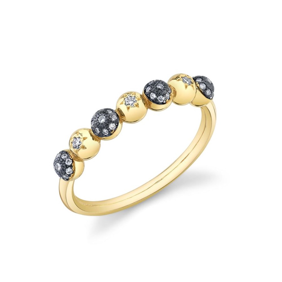 Fine Sarah Hendler Statement | Half Eternity Mash Up Ring - Diamond