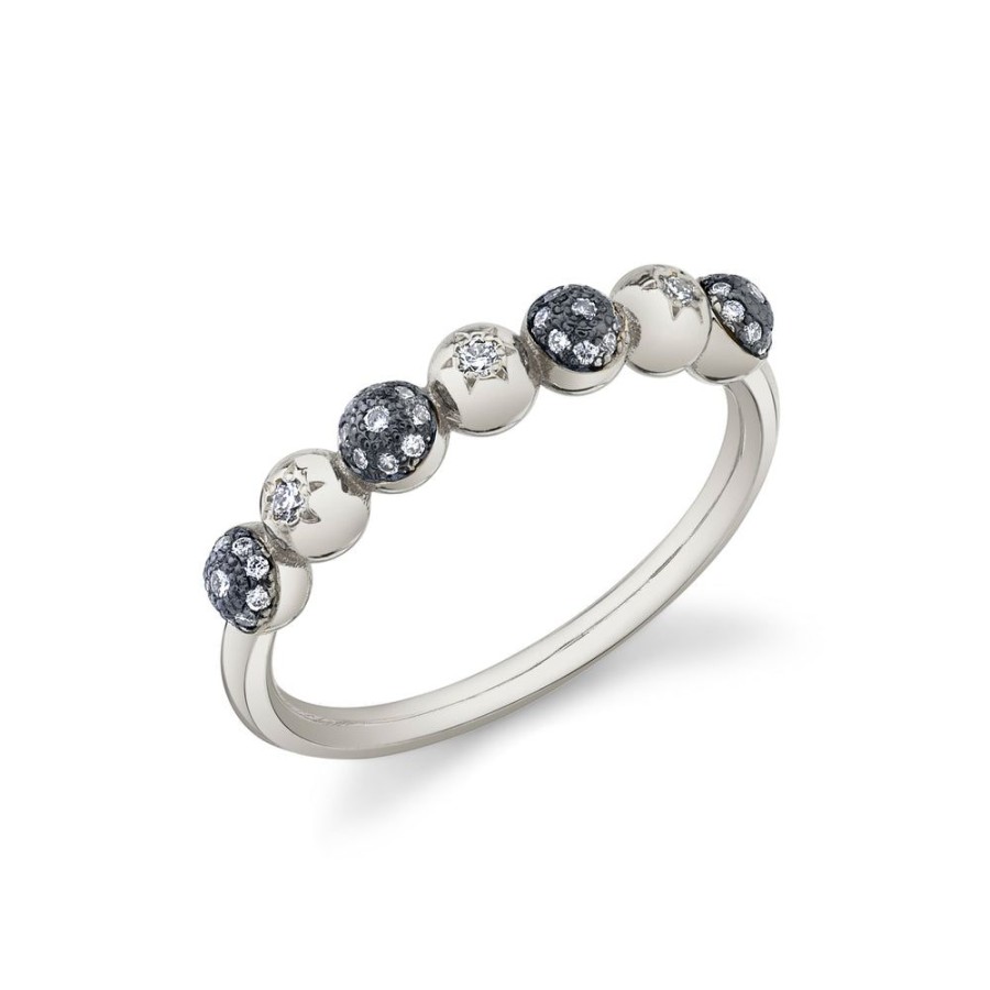 Fine Sarah Hendler Statement | Half Eternity Mash Up Ring - Diamond