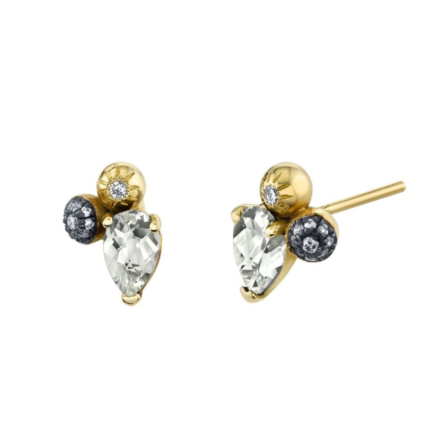 Bridal Sarah Hendler Studs & Hoops | Pear Gemstone Mash Up Studs