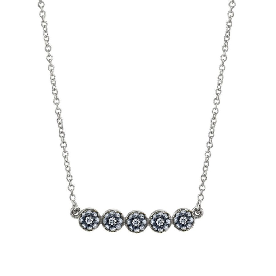 Bridal Sarah Hendler Pendants | 5 Point Pave Ball Necklace - Diamond