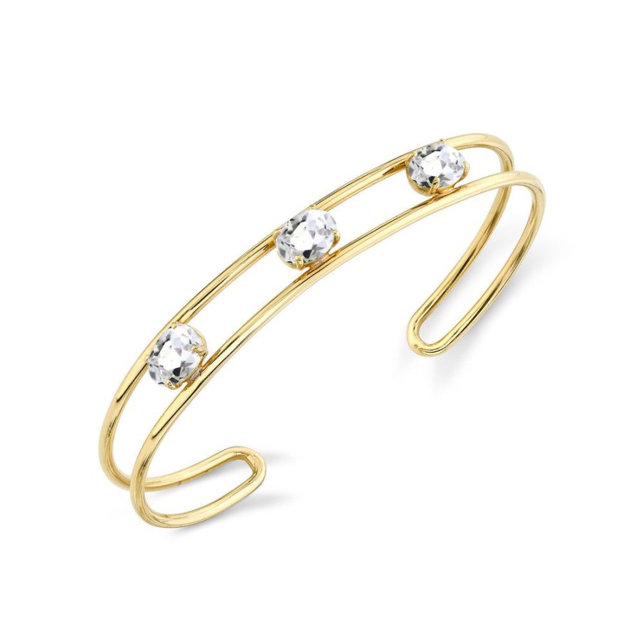 Bridal Sarah Hendler Cuffs | Tres Stone Double Wire Cuff