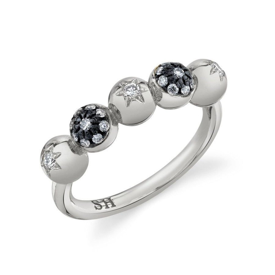 Fine Sarah Hendler Statement | 5 Point Ball Ring - Diamond