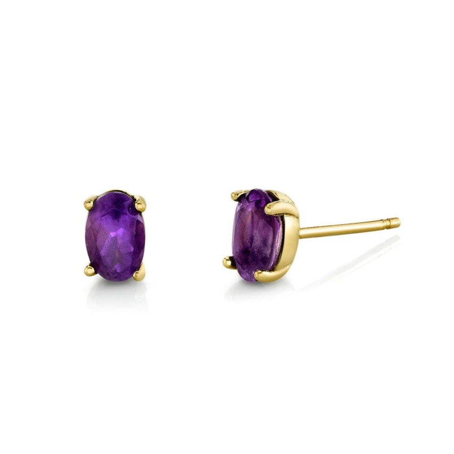 Fine Sarah Hendler Signature | Oval Gemstone Studs