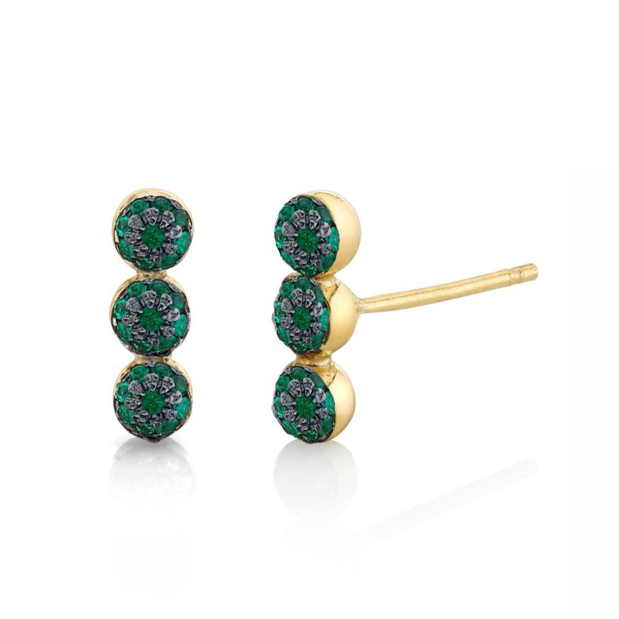 Fine Sarah Hendler Signature | Triple Pave Ball Studs