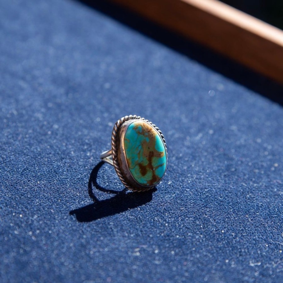 Estate Sarah Hendler Rings | Braided Turquoise Ring