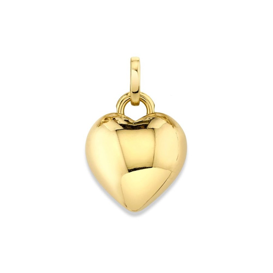 Estate Sarah Hendler Charms | Small Puff Heart Charm With Charm Clip