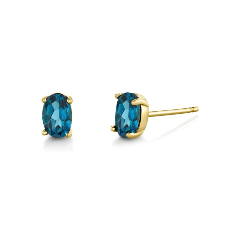 Bridal Sarah Hendler Studs & Hoops | Oval Gemstone Studs