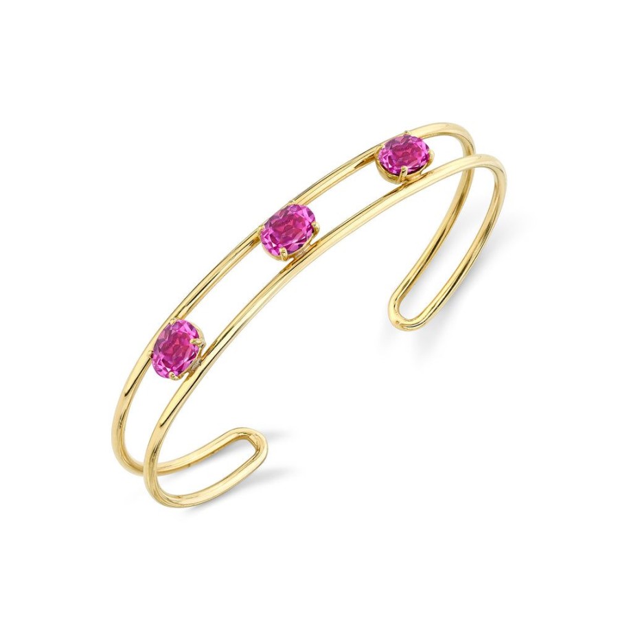 Fine Sarah Hendler Cuffs | Tres Stone Double Wire Cuff