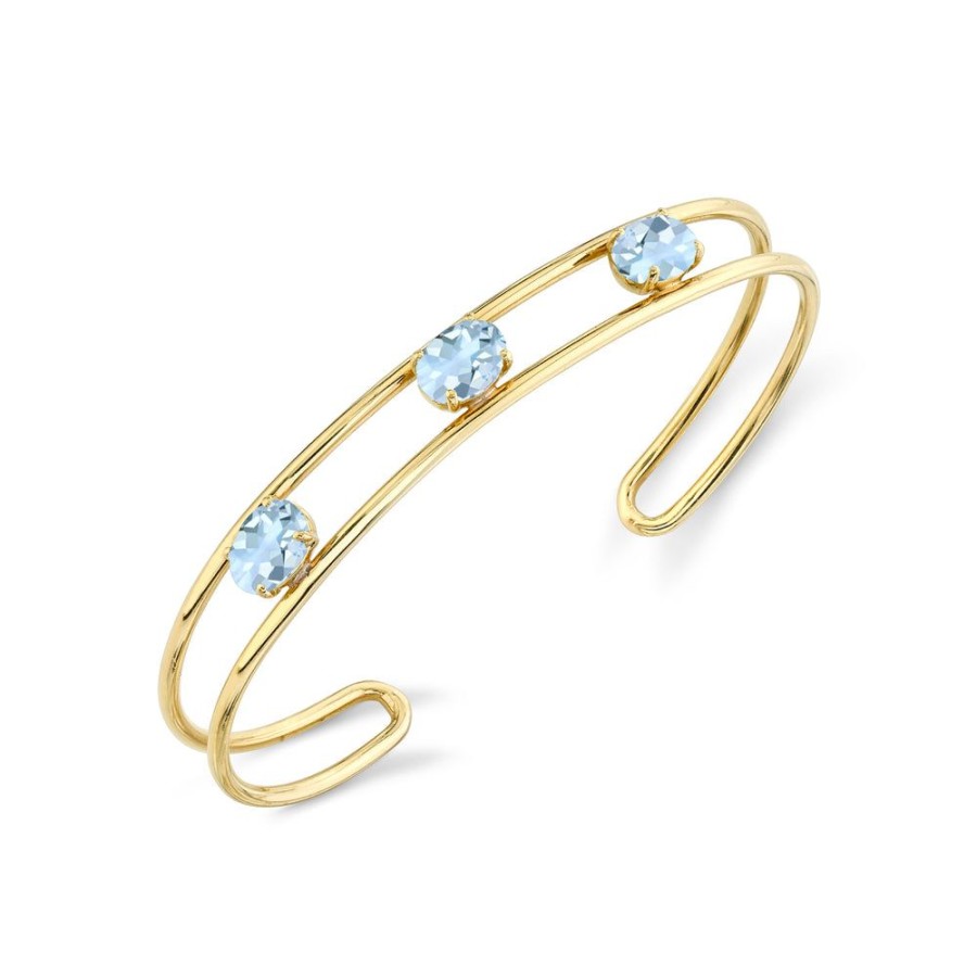 Fine Sarah Hendler Cuffs | Tres Stone Double Wire Cuff