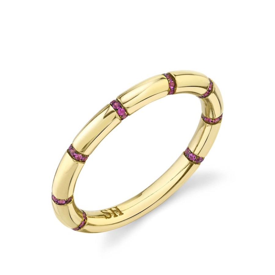 Fine Sarah Hendler Statement | Pave Stripe Band Ring