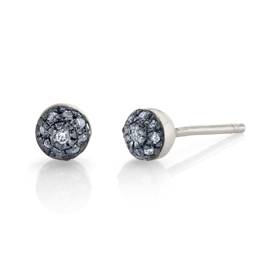 Fine Sarah Hendler Signature | Large Pave Ball Studs - Diamond