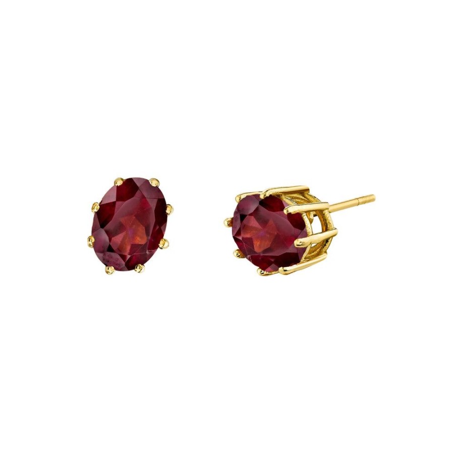 Fine Sarah Hendler Signature | 8 Prong Oval Gemstone Studs