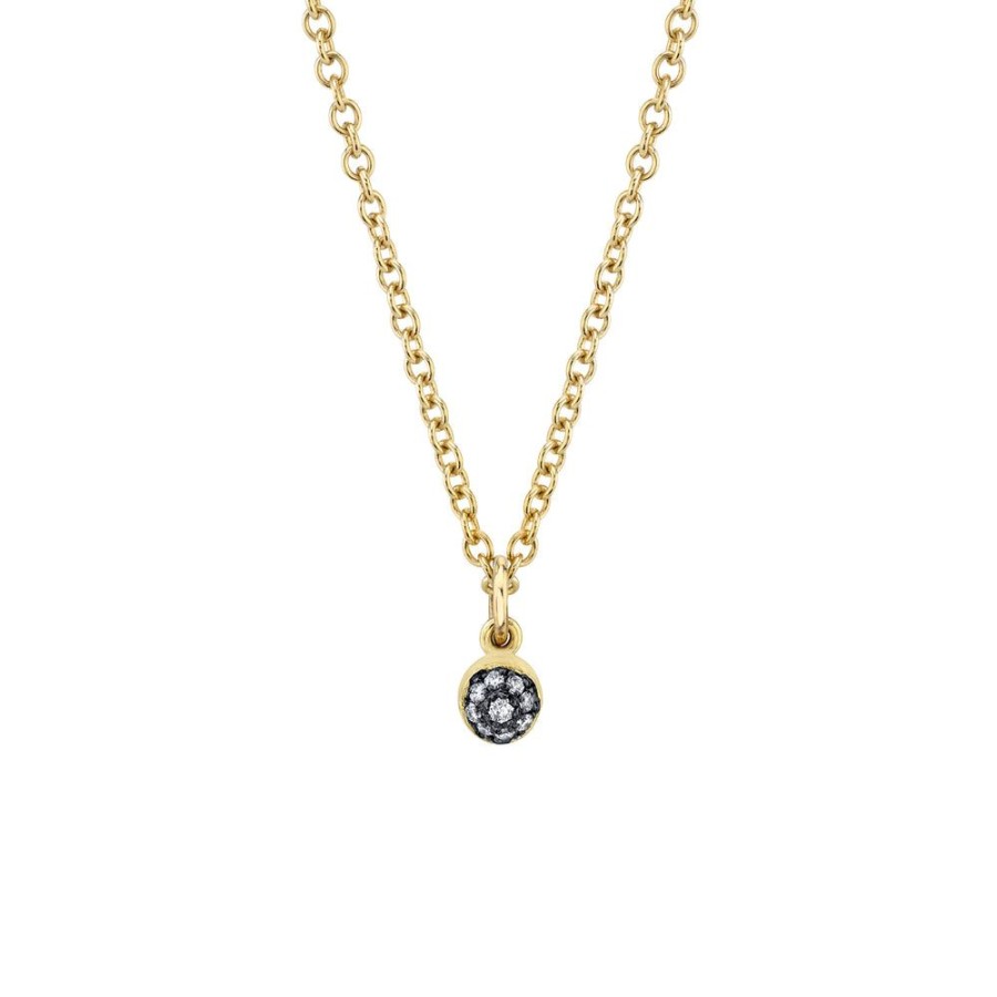 Fine Sarah Hendler Pendants | Pave Ball Necklace - Diamond