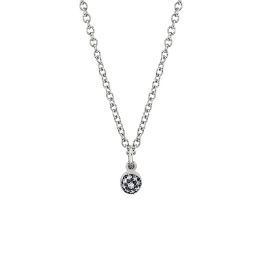 Fine Sarah Hendler Pendants | Pave Ball Necklace - Diamond