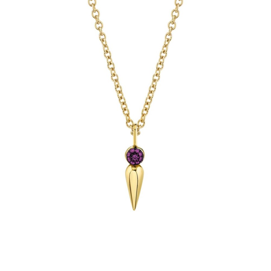 Fine Sarah Hendler Pendants | Pave Ball Spear Pendant Necklace